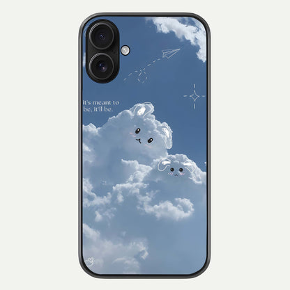 Cloud Bunny Dreams Glass Case For iPhone 16 by Custom World