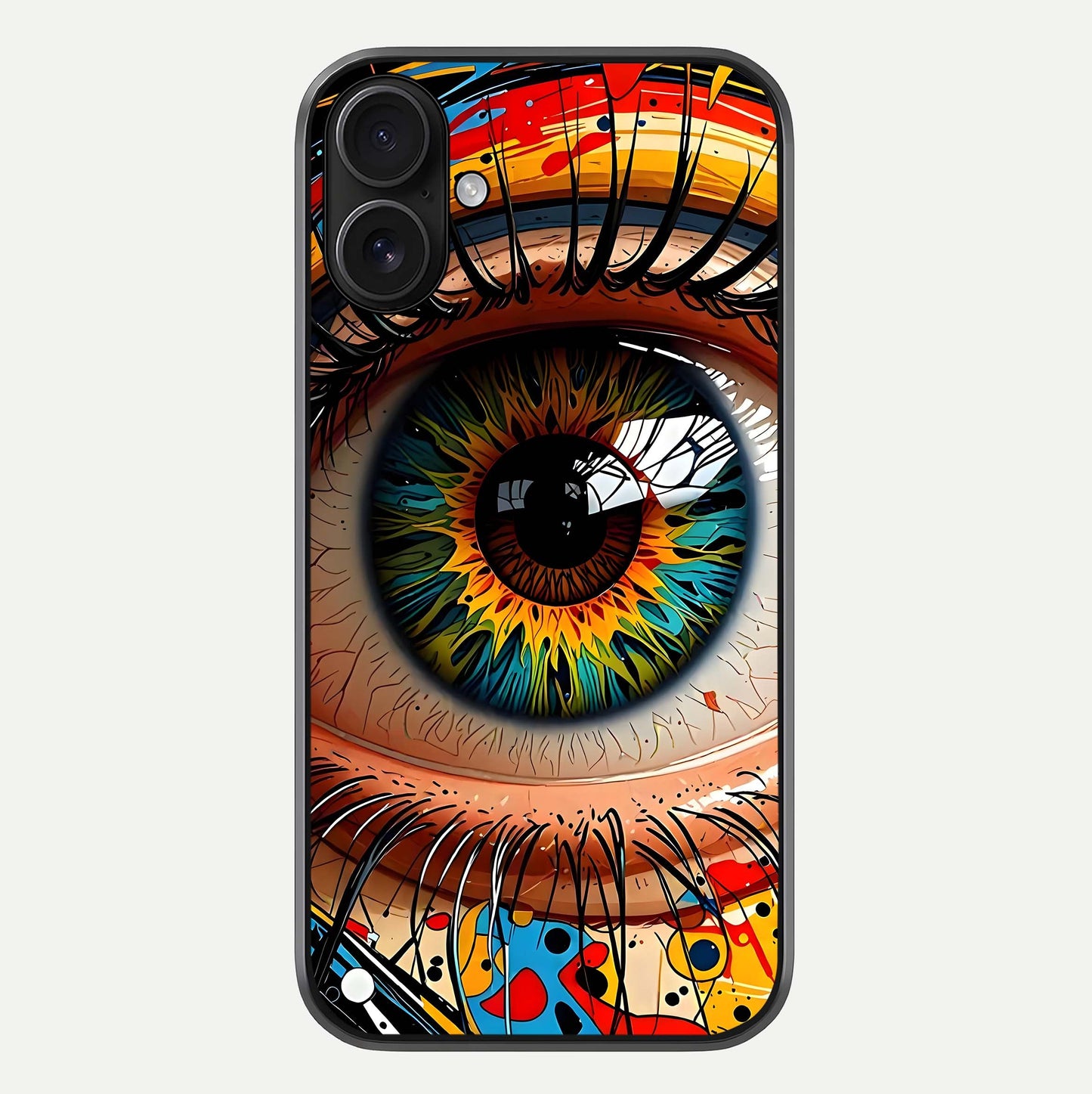 Colorful Eye Glass Case For iPhone 16 by Custom World