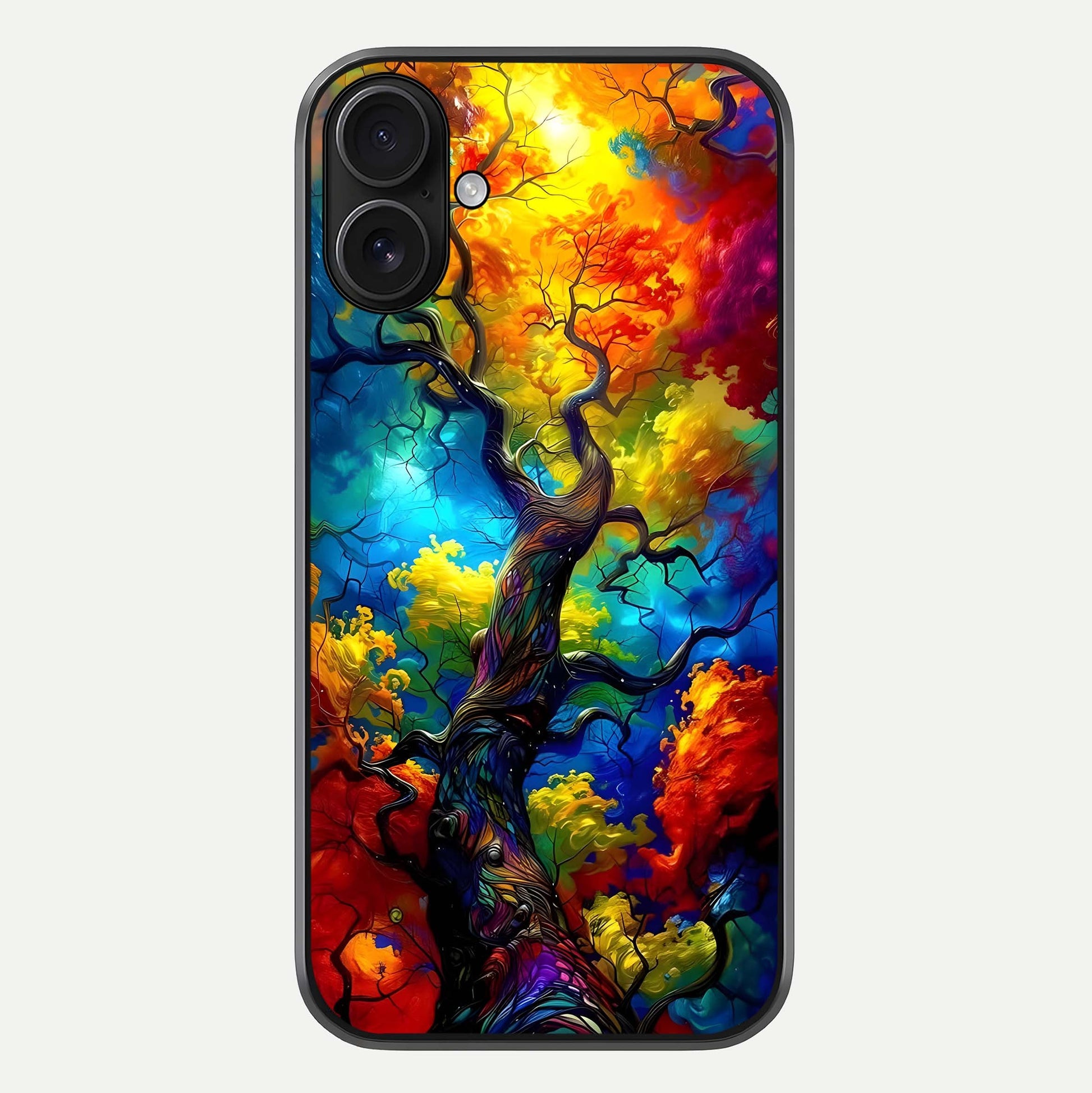 Colorful Tree Glass Case For iPhone 16 by Custom World