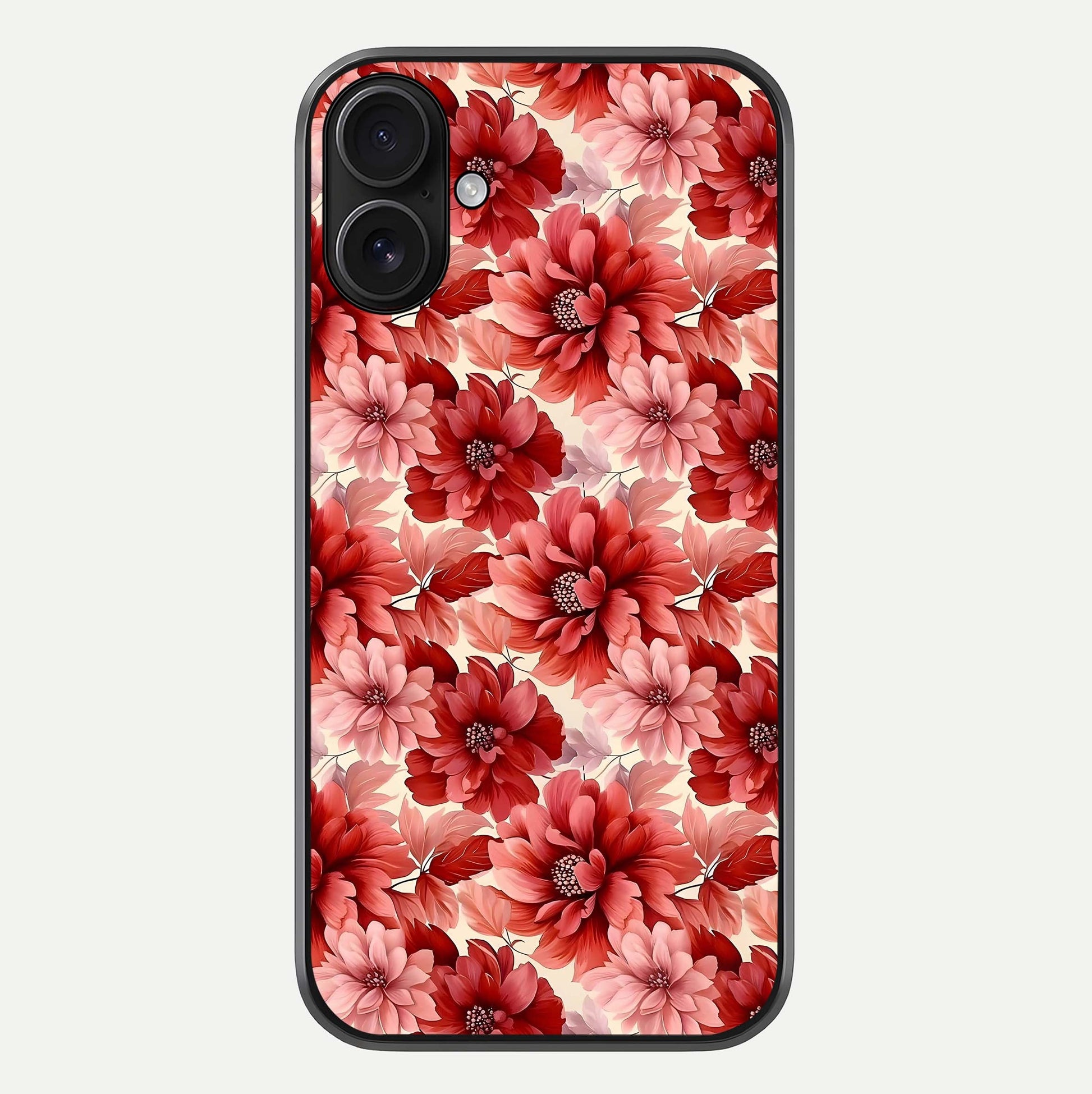 Crimson Love Petals Glass Case For iPhone 16 by Custom World