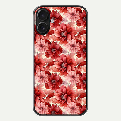 Crimson Love Petals Glass Case For iPhone 16 by Custom World
