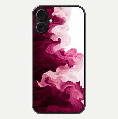 Crimson Wave Flow Glass Case For iPhone 16 by Custom World