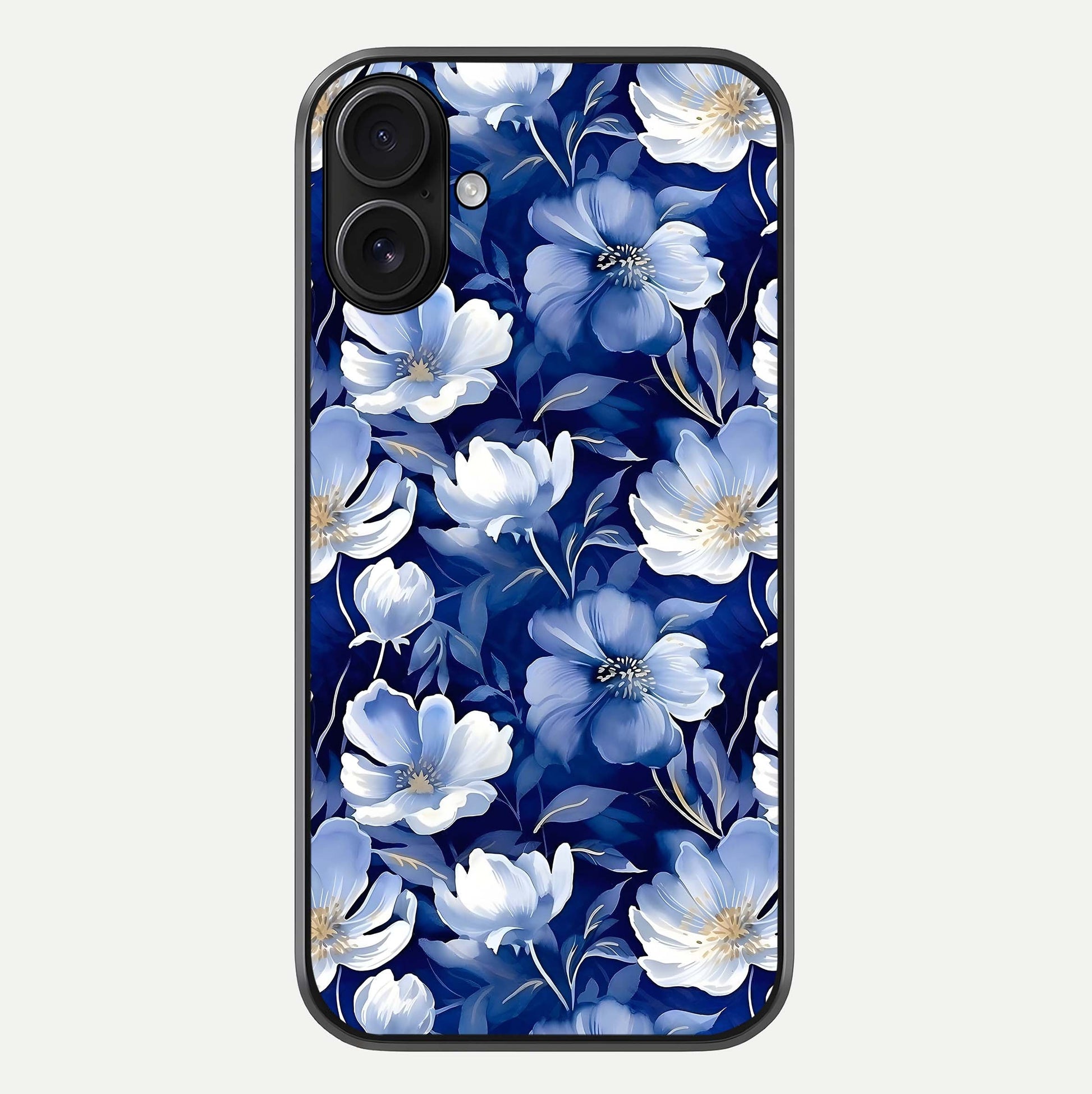 Cute Floral Patterns Glass Case For iPhone 16 by Custom World
