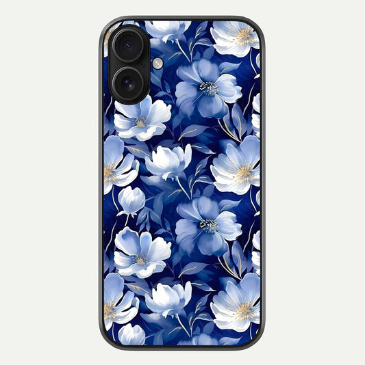 Cute Floral Patterns Glass Case For iPhone 16 by Custom World