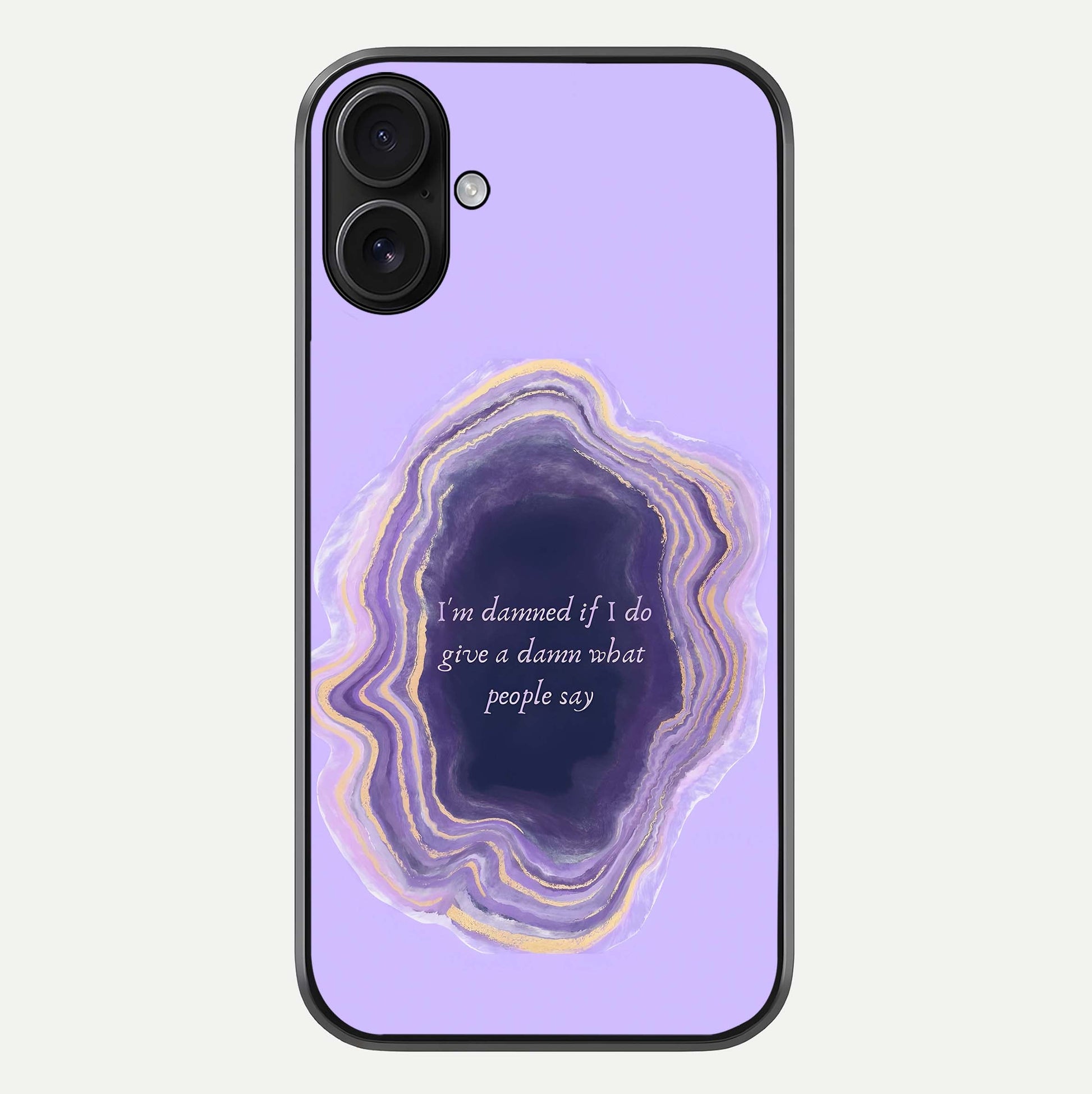 Damned People Quote Glass Case For iPhone 16 by Custom World