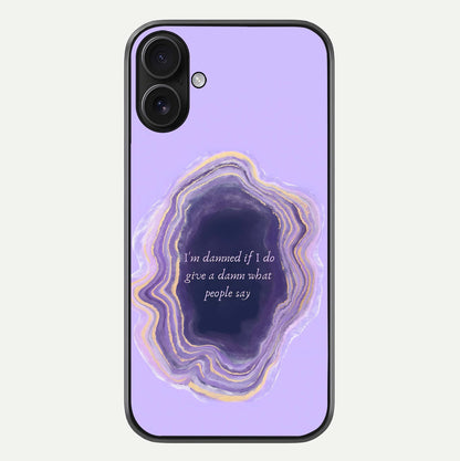 Damned People Quote Glass Case For iPhone 16 by Custom World