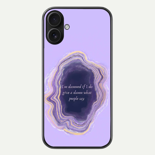 Damned People Quote Glass Case For iPhone 16 by Custom World