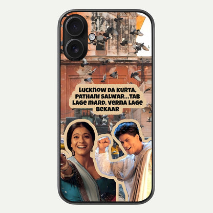 Desi Retro Vibes Glass Case For iPhone 16 by Custom World