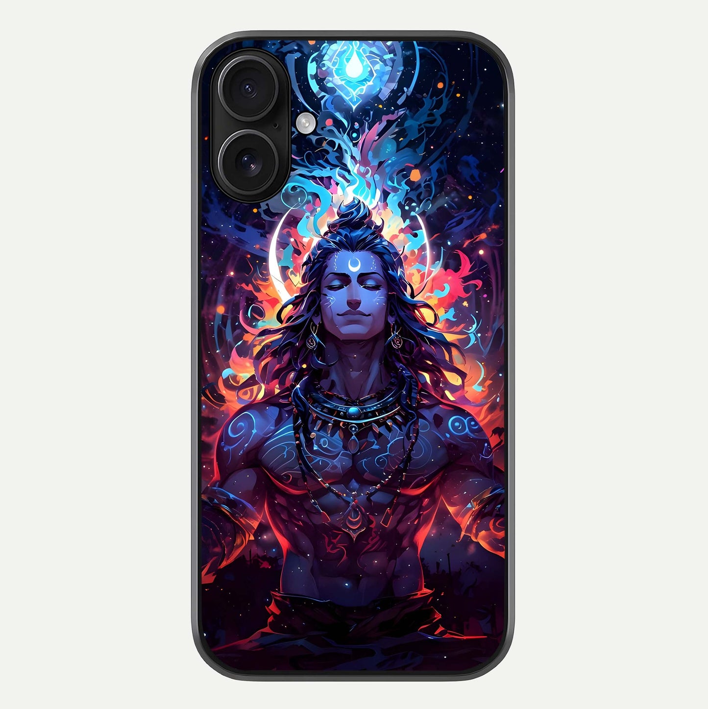 Divine Fire Shiv Glass Case For iPhone 16 by Custom World