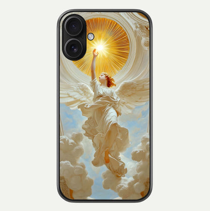 Divine Light Angel Glass Case For iPhone 16 by Custom World