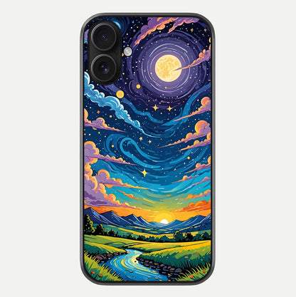 Dreamy Night Landscape Glass Case For iPhone 16 by Custom World
