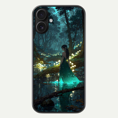 Enchanted Forest Glow Glass Case For iPhone 16 by Custom World