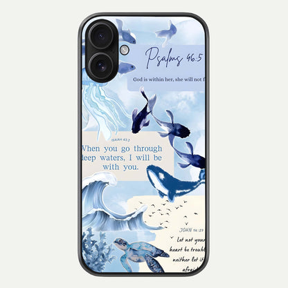 Faithful Ocean Promise Glass Case For iPhone 16 by Custom World