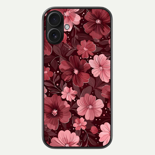 Flower Blush Bloom Glass Case For iPhone 16 by Custom World