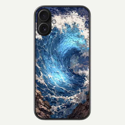 Giant Ocean Wave Glass Case For iPhone 16 by Custom World