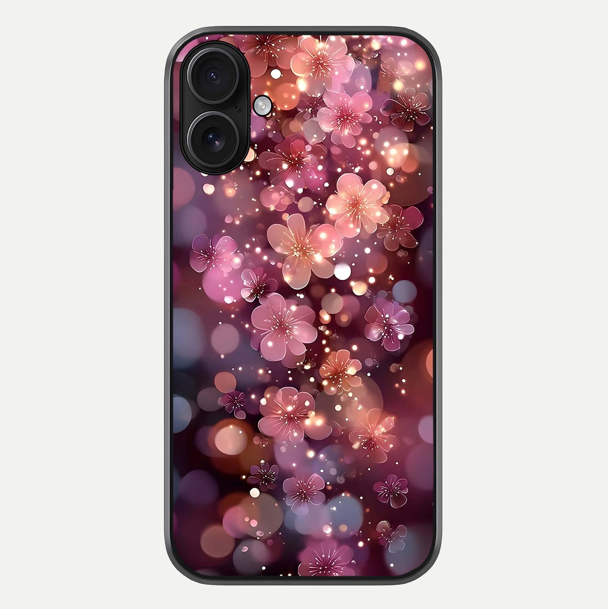 Glowing Petal Bliss Glass Case For iPhone 16 by Custom World