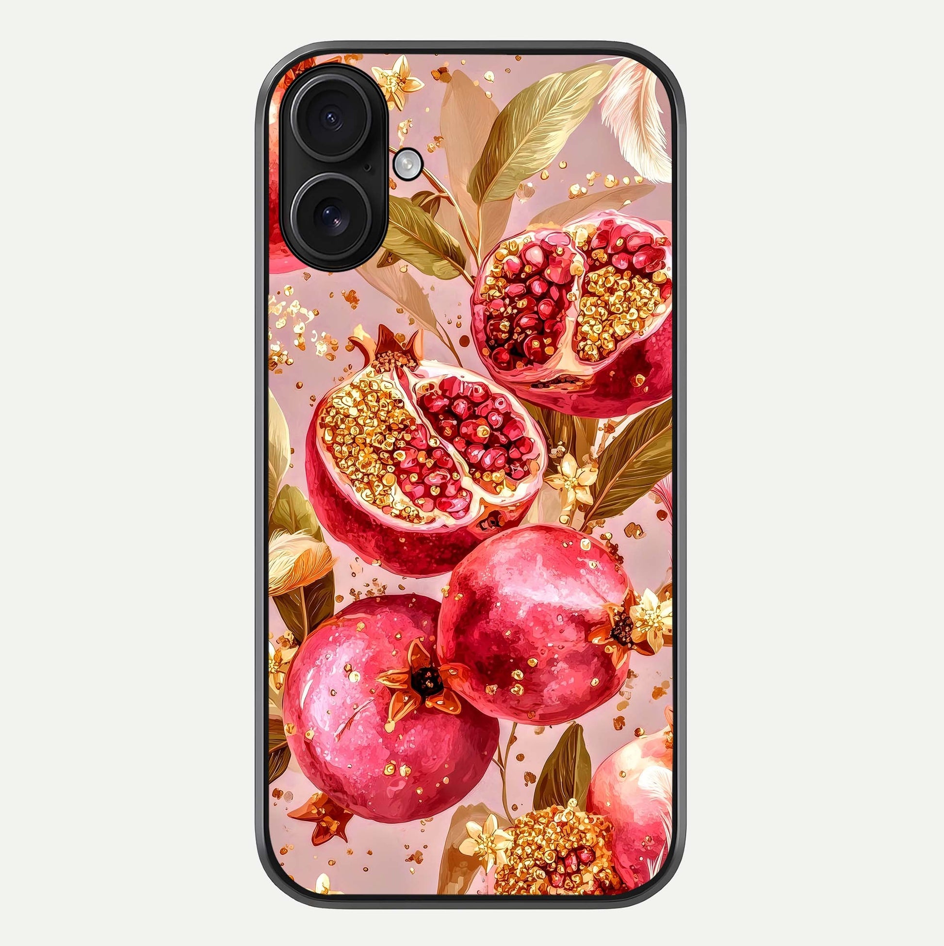 Golden Bloom Glow Glass Case For iPhone 16 by Custom World