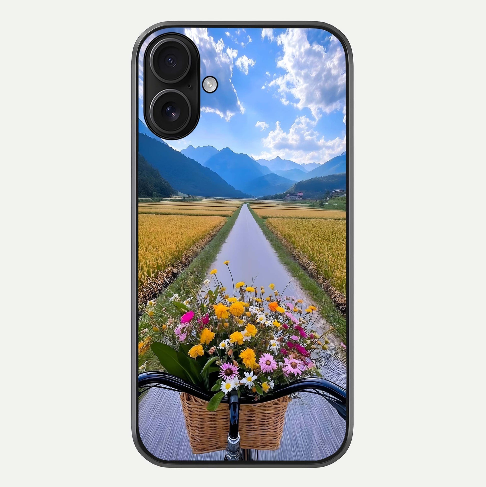 Golden Field Journey Glass Case For iPhone 16 by Custom World