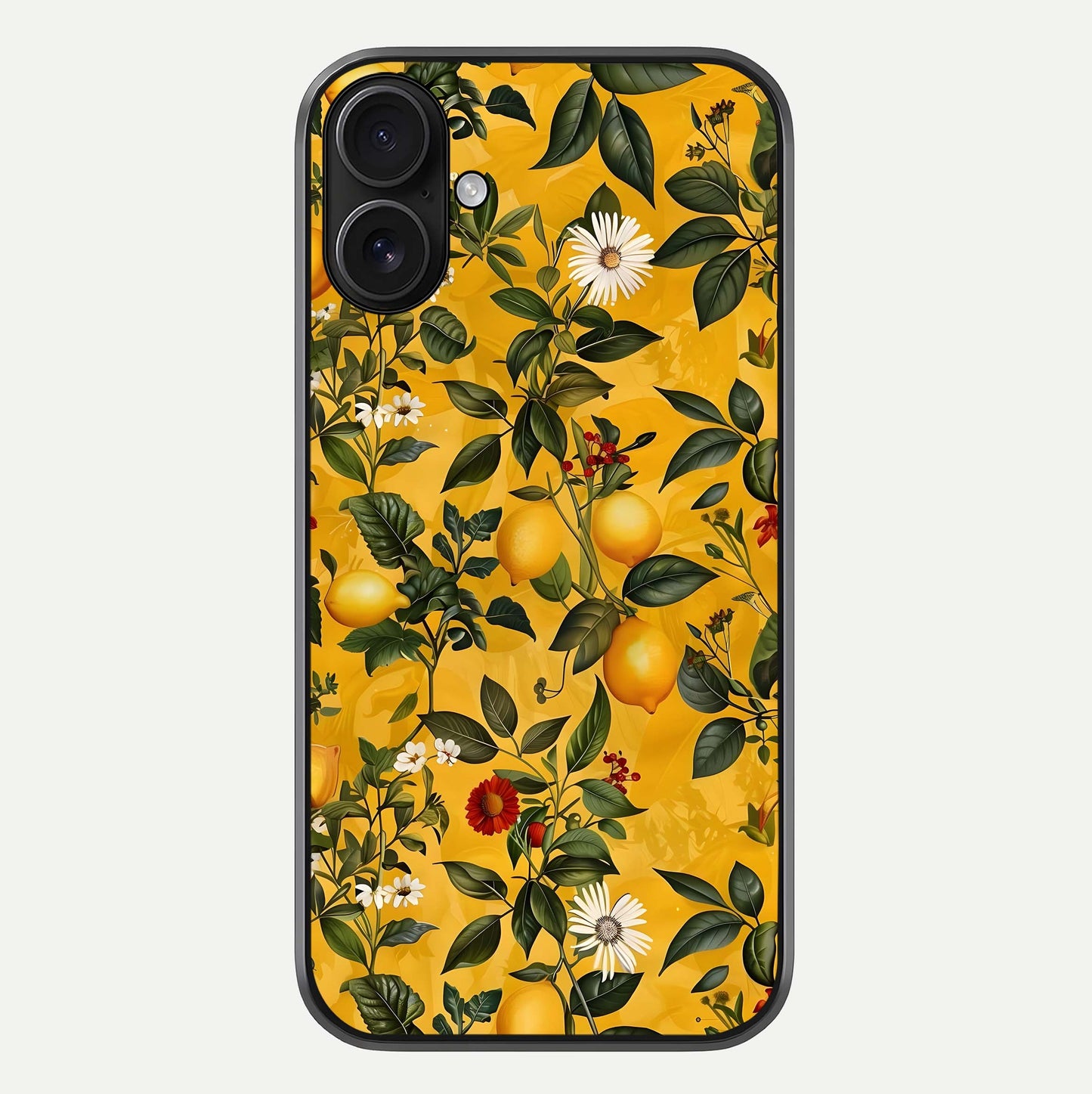 Golden Lemon Field Glass Case For iPhone 16 by Custom World