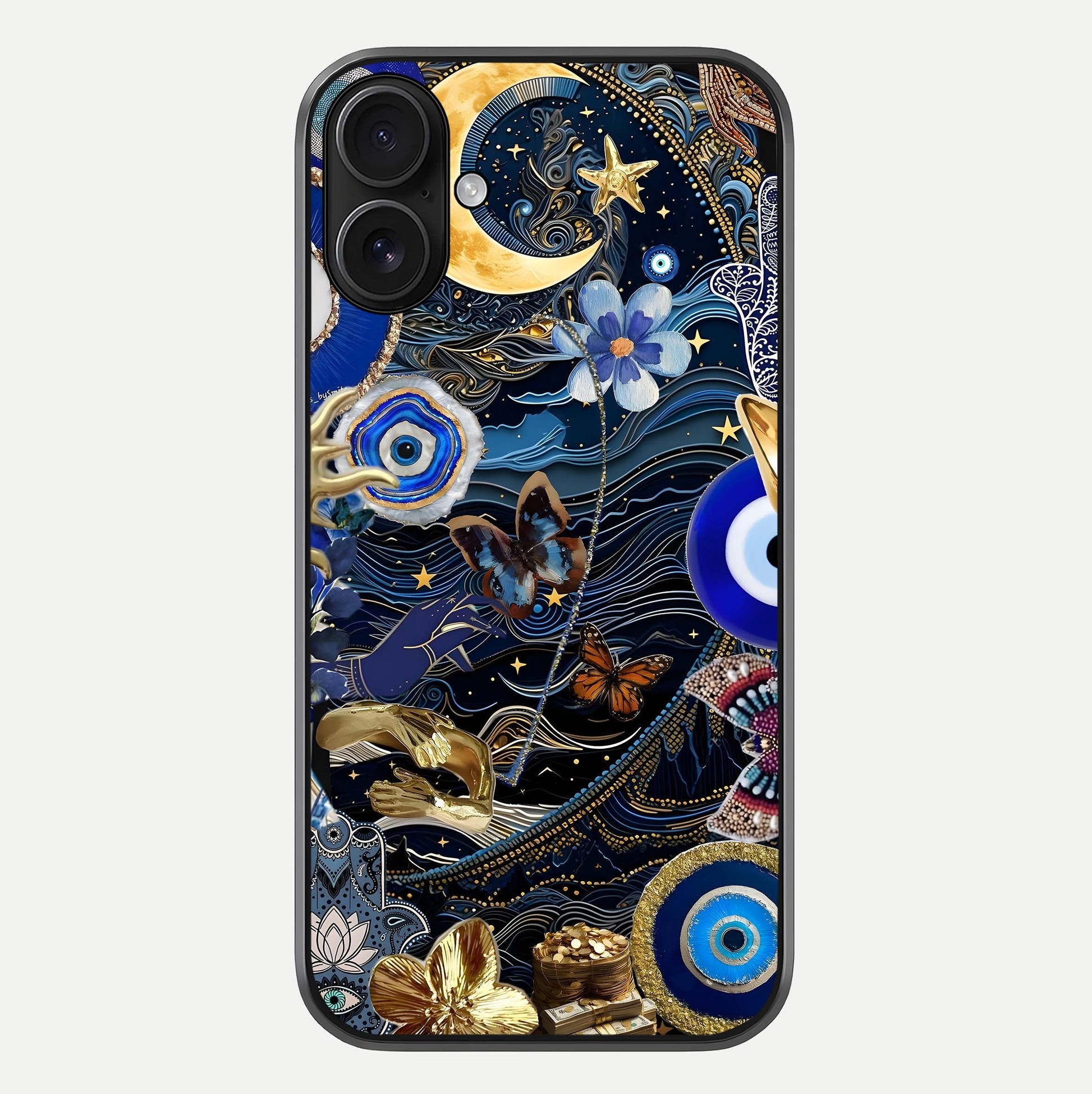Golden Moon Magic Glass Case For iPhone 16 by Custom World