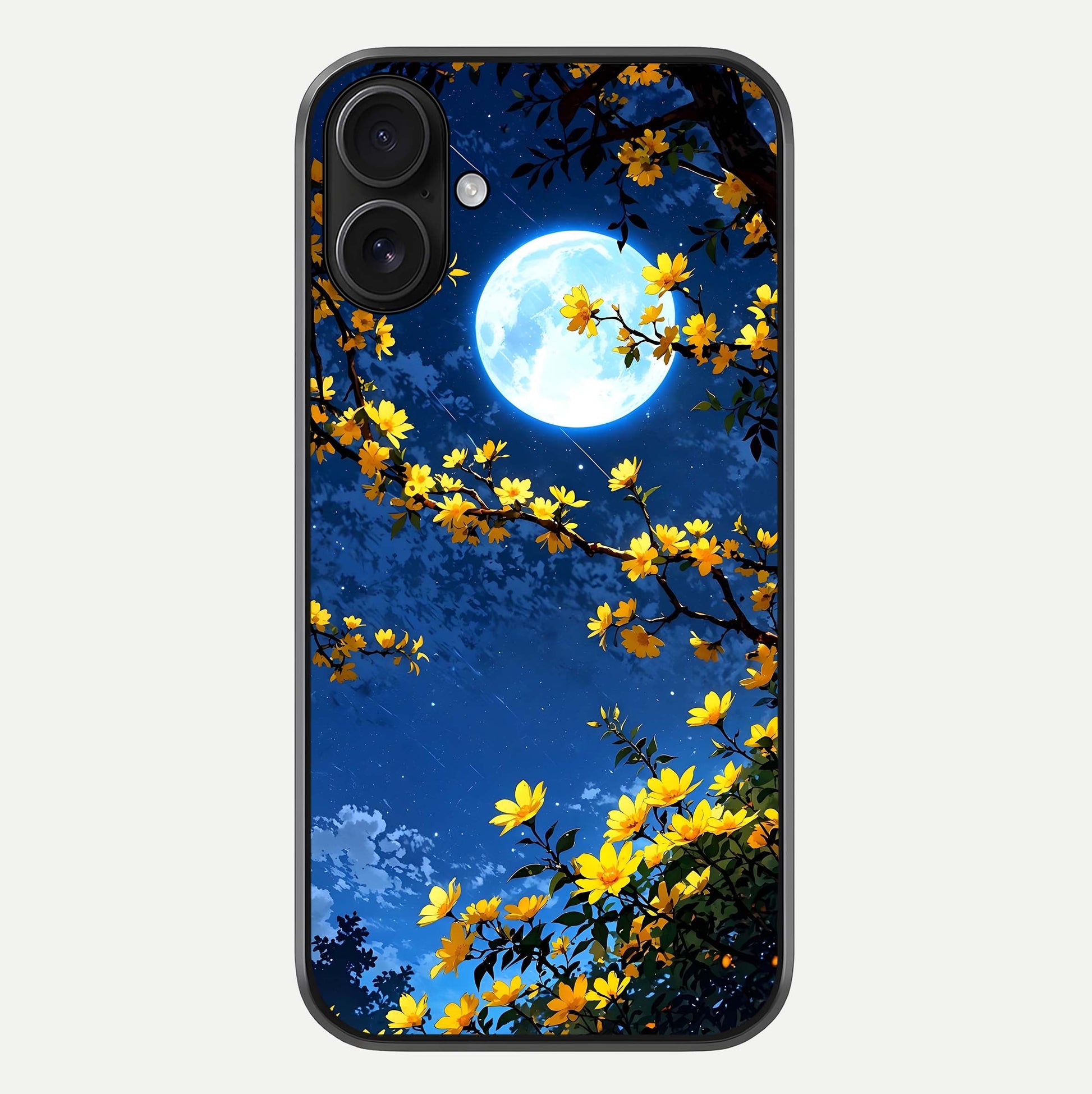 Golden Night Glow Glass Case For iPhone 16 by Custom World
