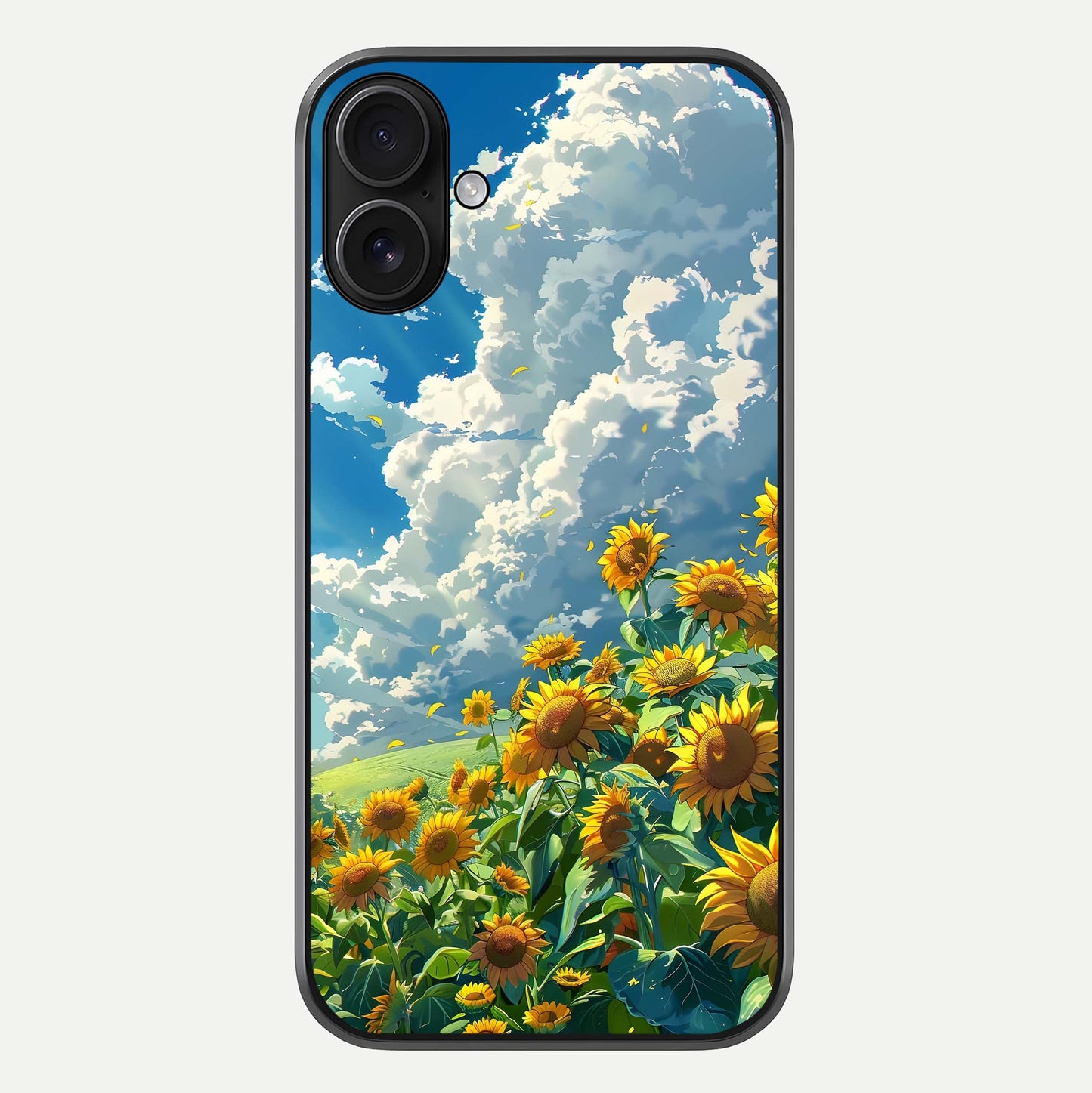 Golden Sun Glory Glass Case For iPhone 16 by Custom World