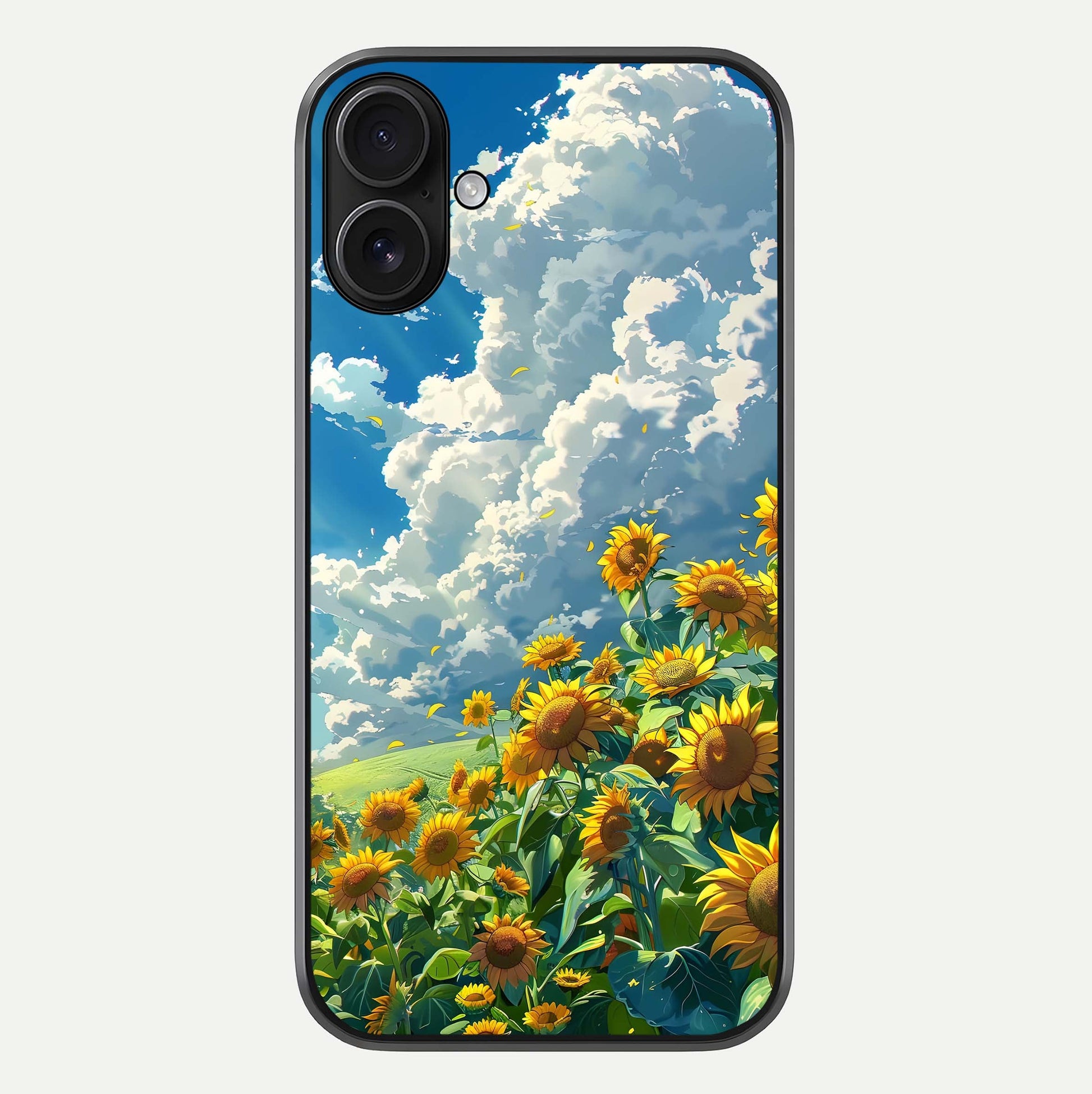 Golden Sun Glory Glass Case For iPhone 16 by Custom World