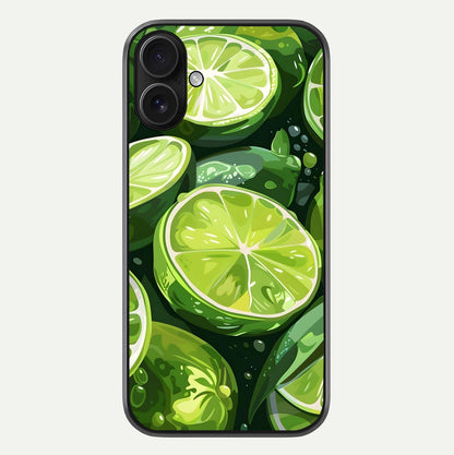 Green Lemon Glass Case For iPhone 16 by Custom World