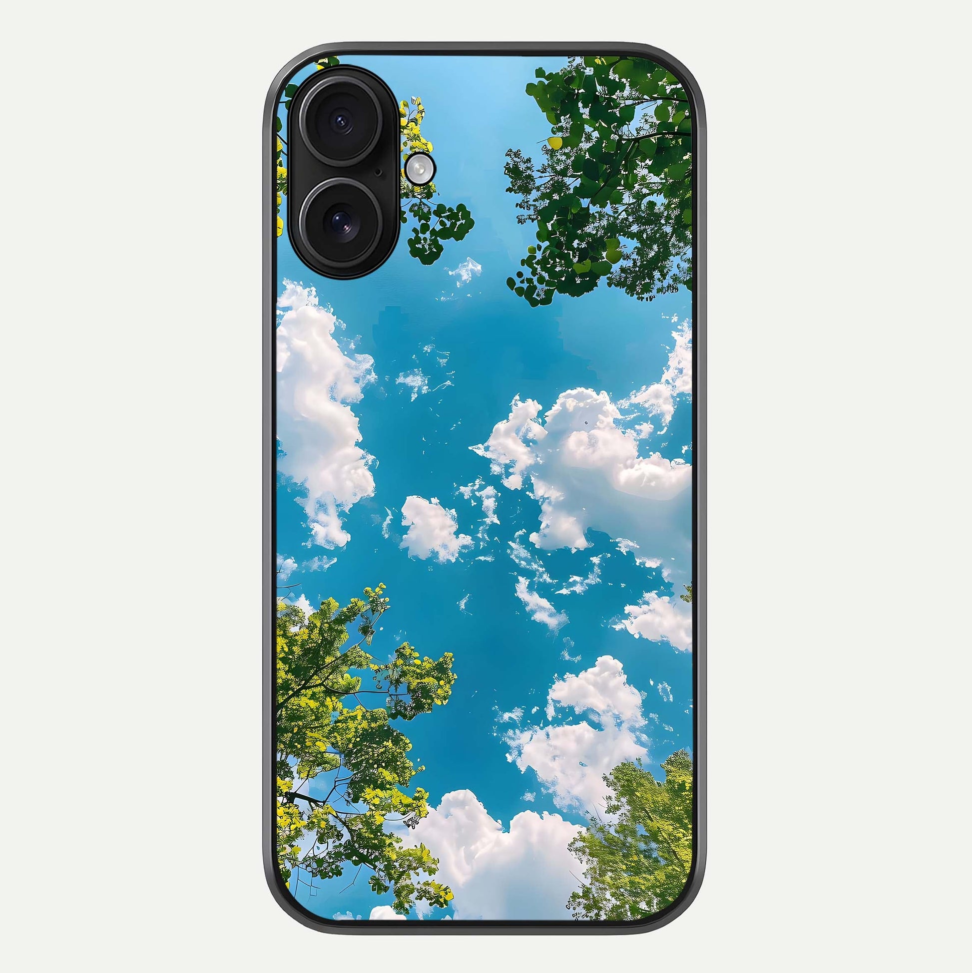 Greenery Sky Glass Case For iPhone 16 by Custom World