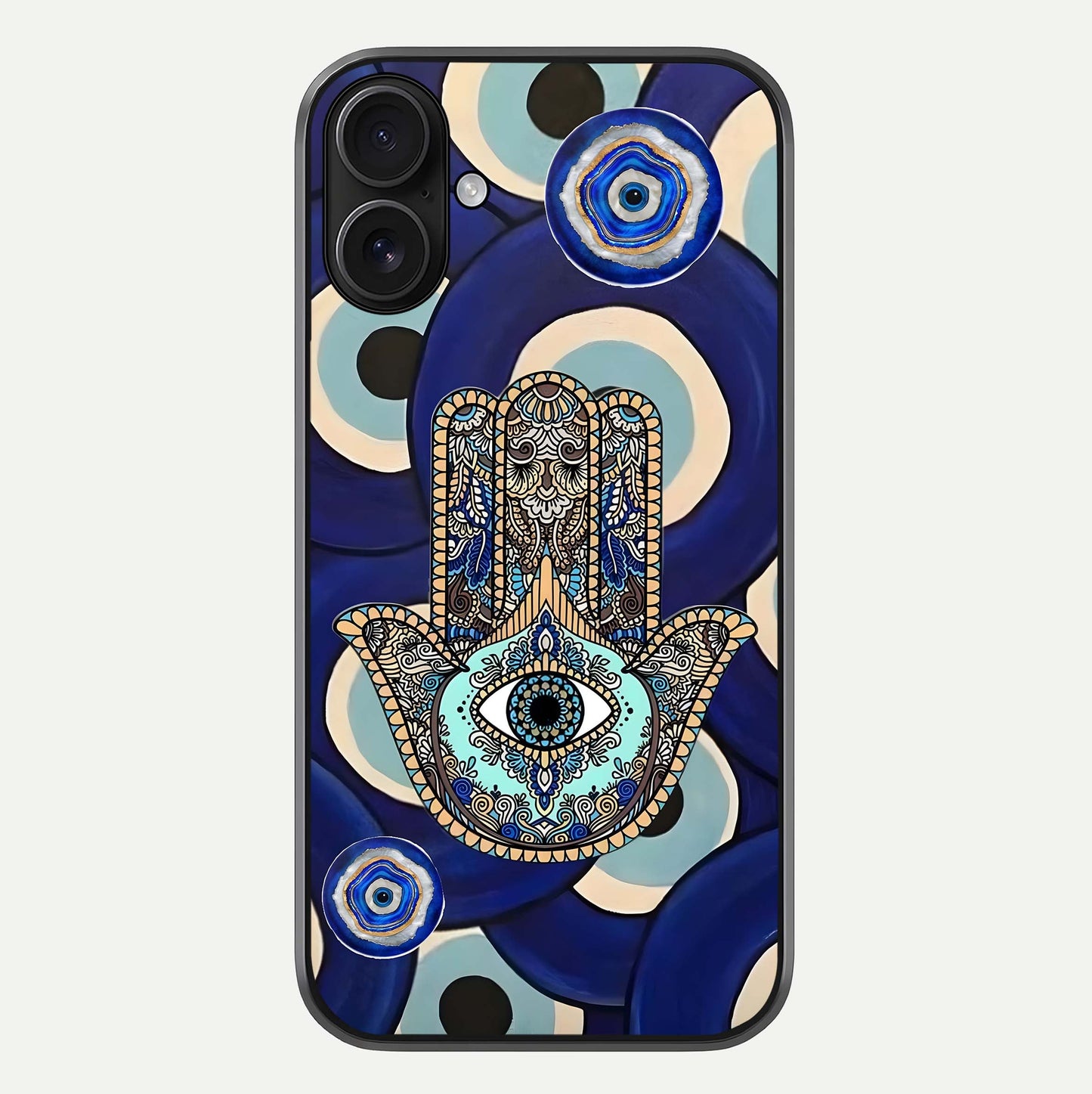 Hamsa Divine Guard Glass Case For iPhone 16 by Custom World