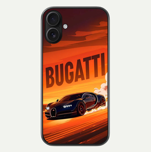 Inferno Bugatti Storm Glass Case For iPhone 16 by Custom World