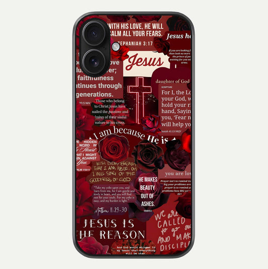 Jesus Love Heals Glass Case For iPhone 16 by Custom World