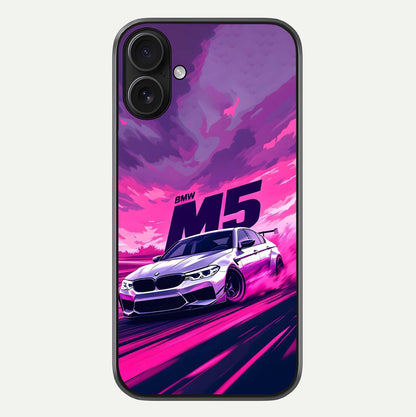 MS Neon Car Glass Case For iPhone 16 by Custom World
