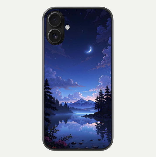 Midnight Lake Peace Glass Case For iPhone 16 by Custom World