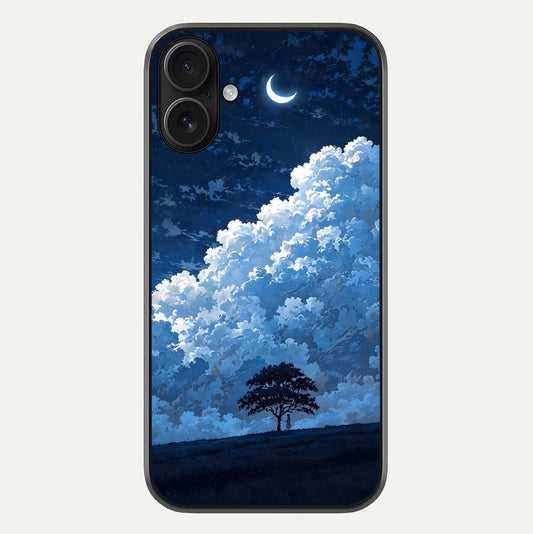 Midnight Sky Serenity Glass Case For iPhone 16 by Custom World