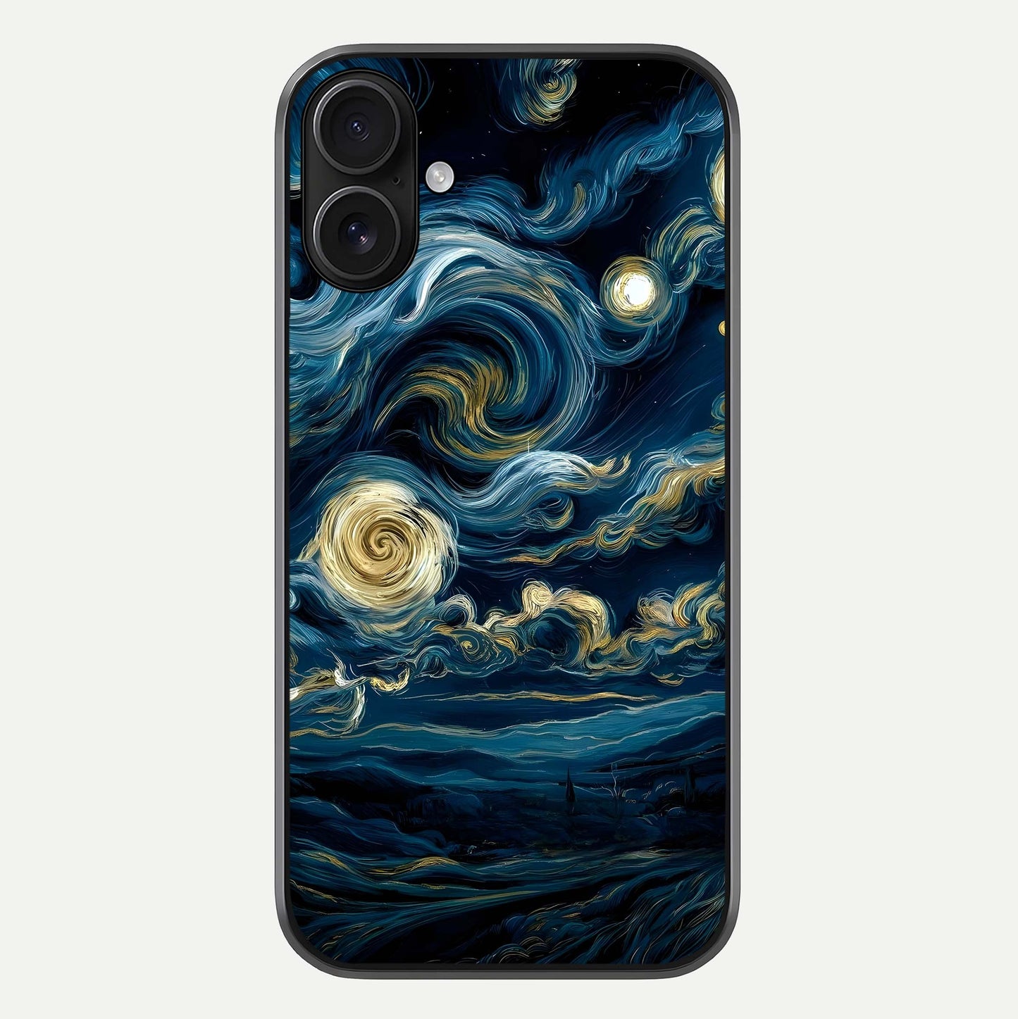 Midnight Sky Whirl Glass Case For iPhone 16 by Custom World