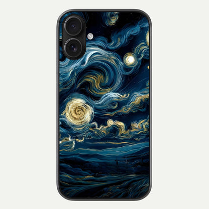Midnight Sky Whirl Glass Case For iPhone 16 by Custom World