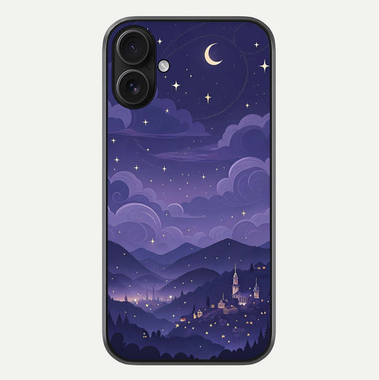 Minimal Night View Glass Case For iPhone 16 by Custom World