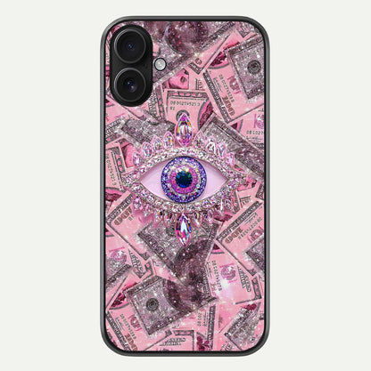 Money Eye Luxe Glass Case For iPhone 16 by Custom World