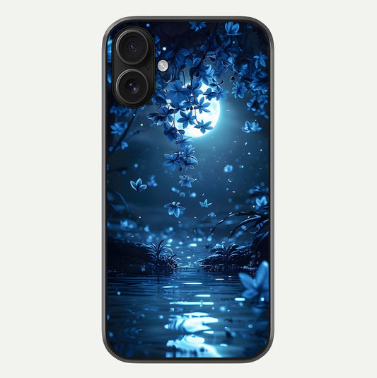 Moonlight Petal Dream Glass Case For iPhone 16 by Custom World