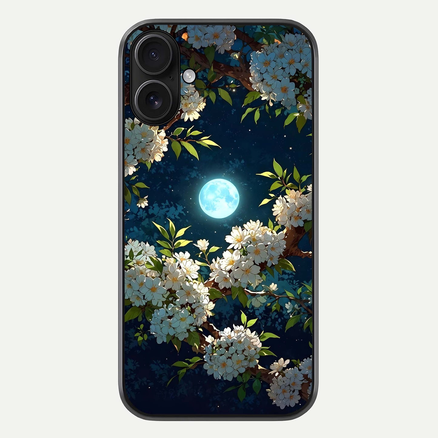 Moonlit Blossom Dream Glass Case For iPhone 16 by Custom World