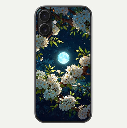 Moonlit Blossom Dream Glass Case For iPhone 16 by Custom World