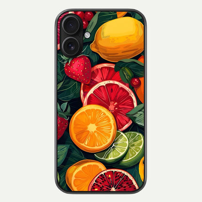 Multiple Fruits Glass Case For iPhone 16 by Custom World