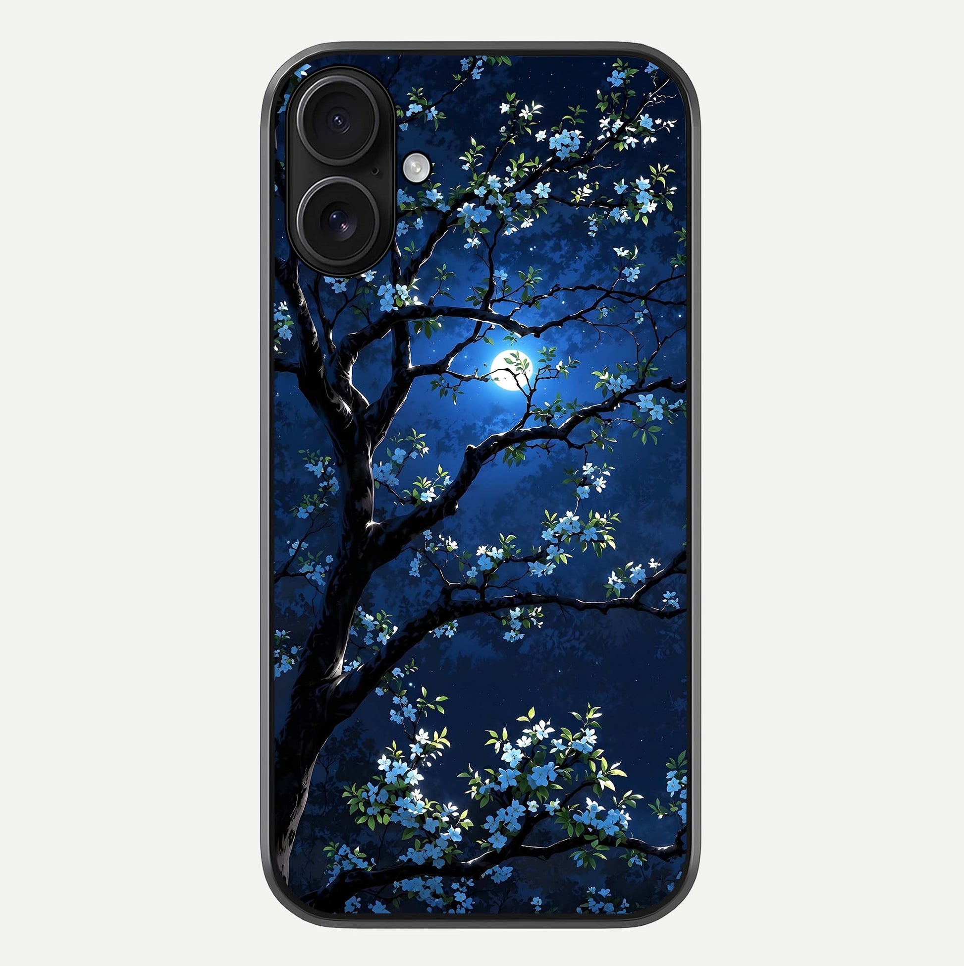 Mystic Floral Night Glass Case For iPhone 16 by Custom World