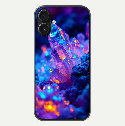 Neon Aura Shards Glass Case For iPhone 16 by Custom World