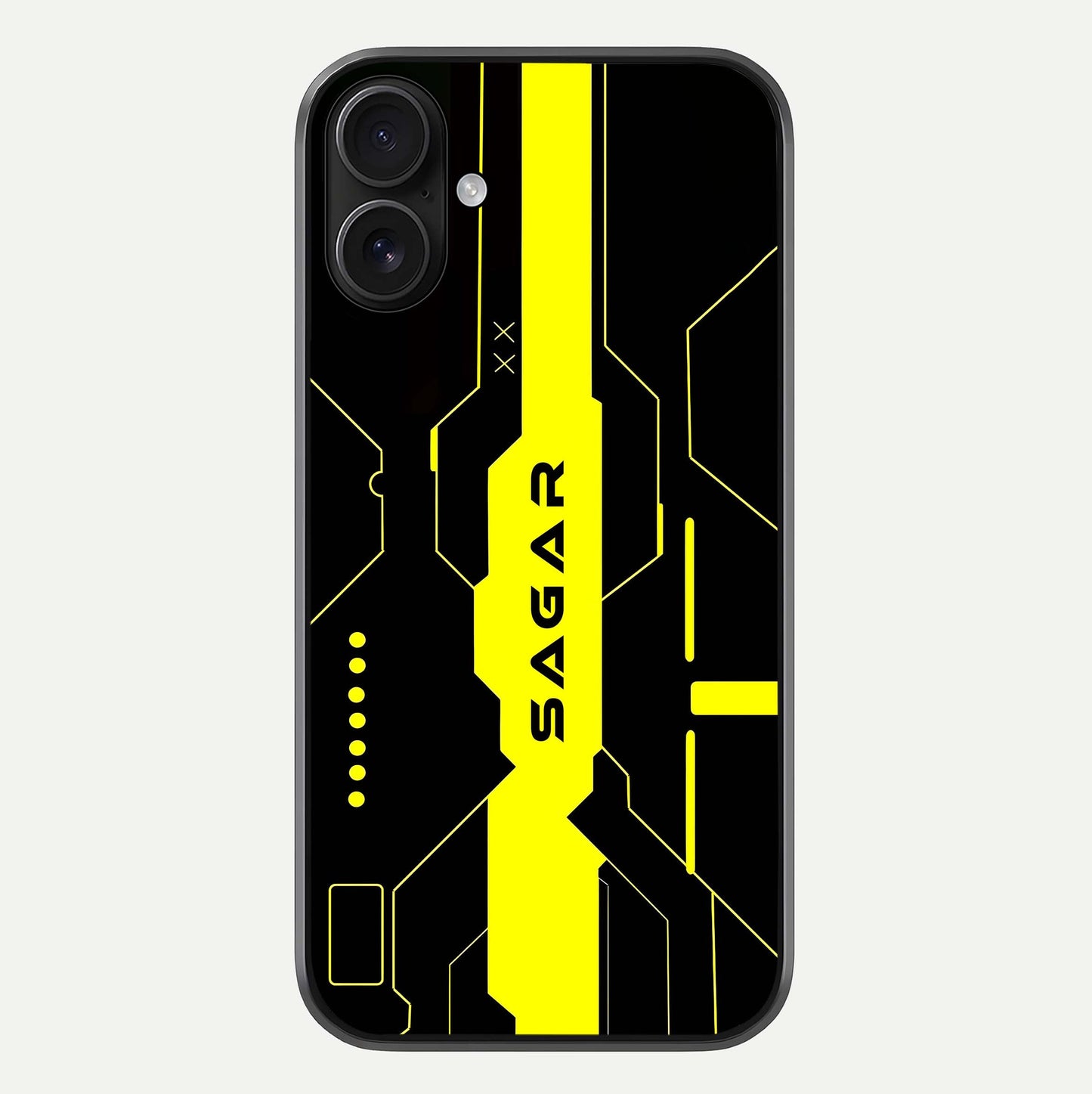 Neon CYBERPUNK Custom Name Glass Case For iPhone 16 by Custom World