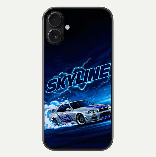 Neon Drift Beast Glass Case For iPhone 16 by Custom World