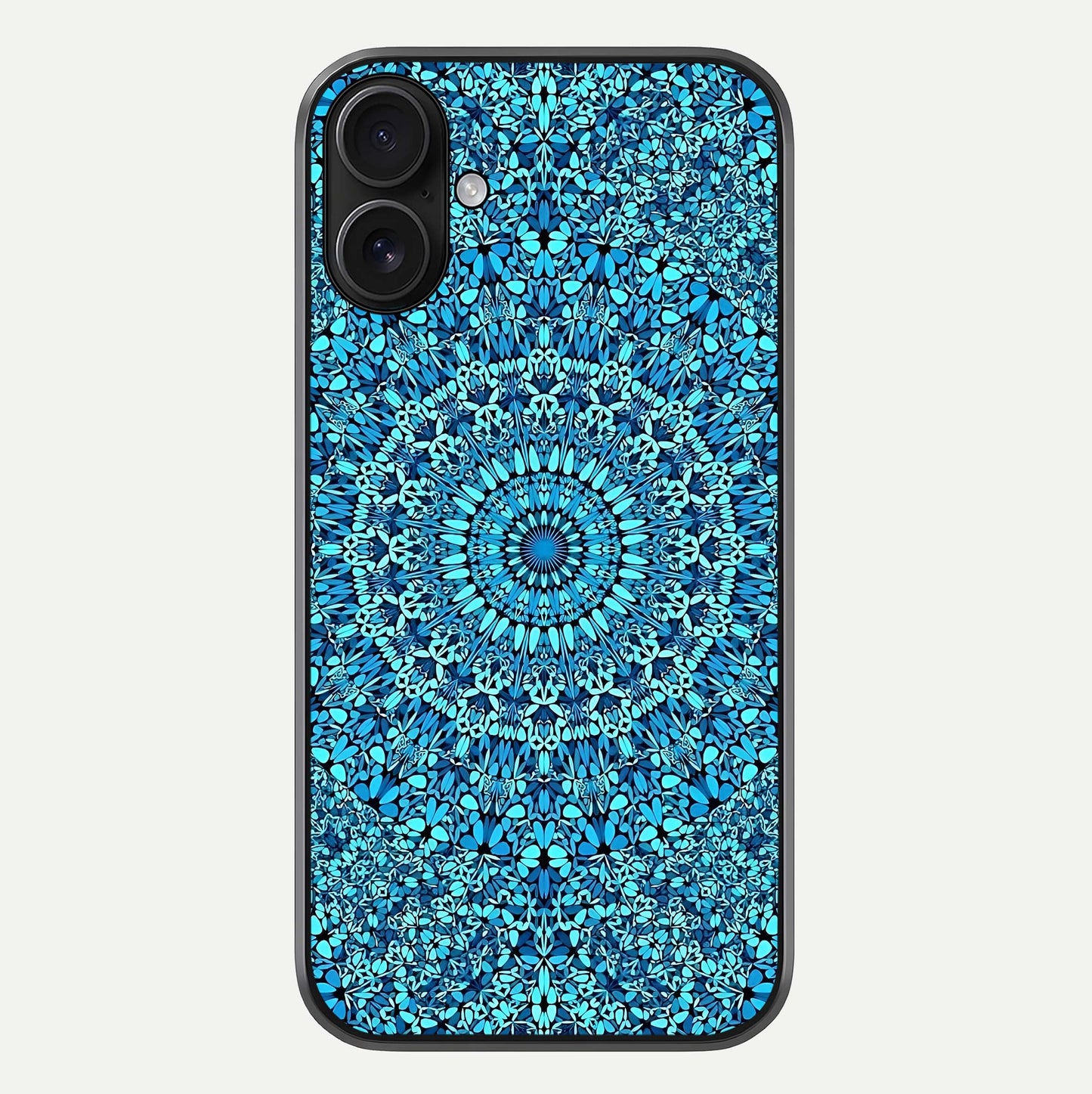 Ocean Bloom Mandala Glass Case For iPhone 16 by Custom World