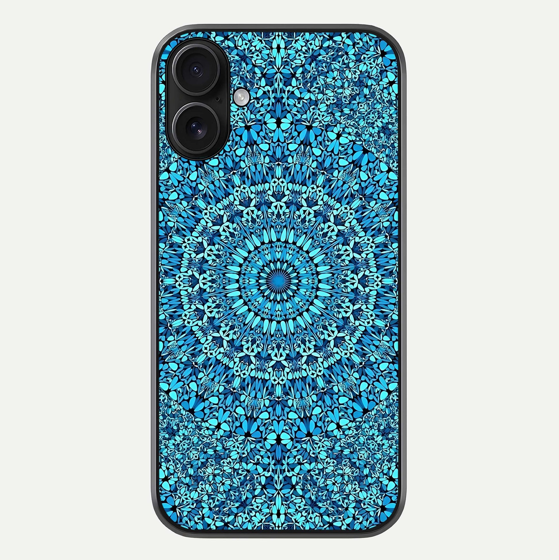 Ocean Bloom Mandala Glass Case For iPhone 16 by Custom World