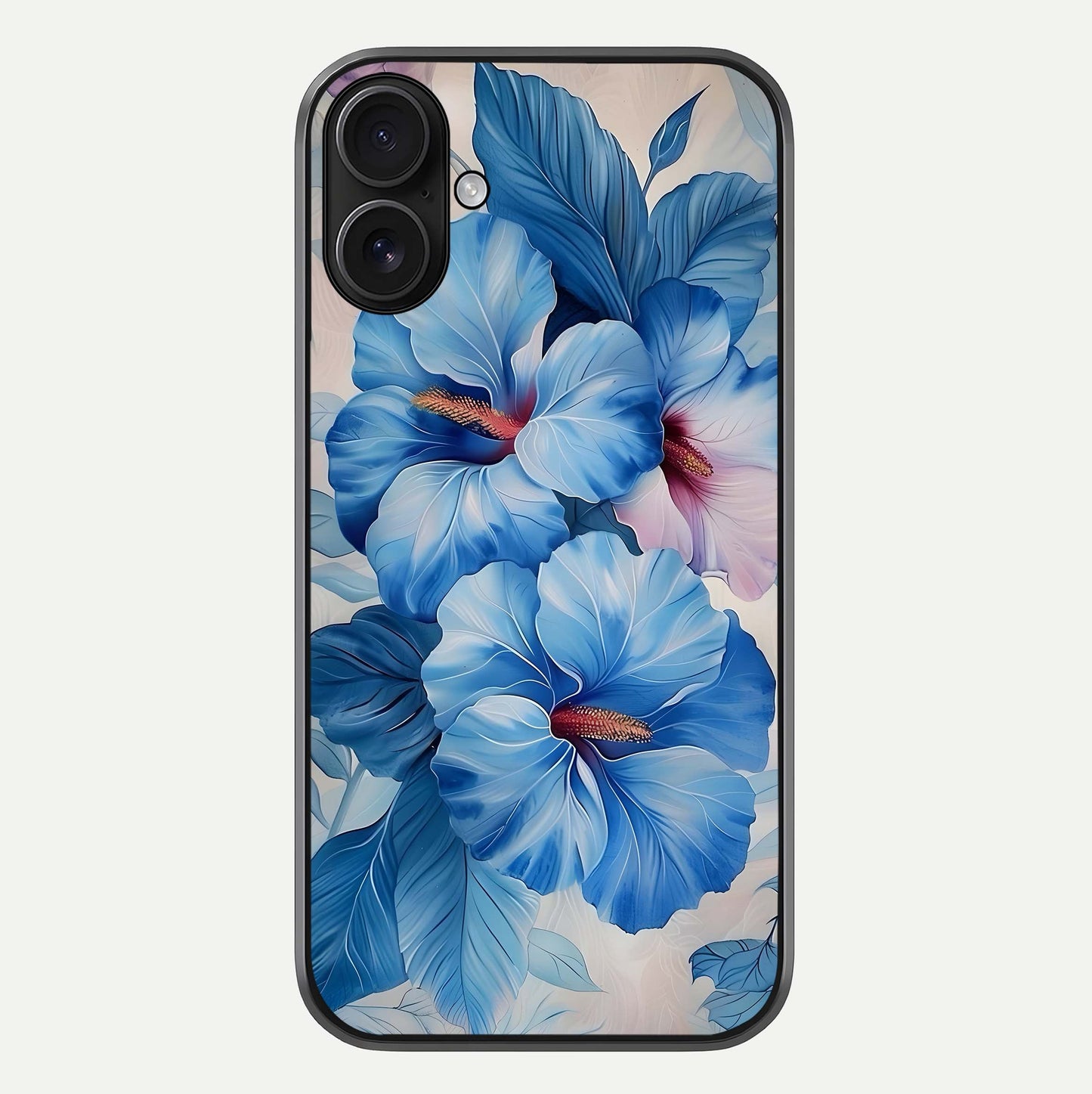 Ocean Hibiscus Grace Glass Case For iPhone 16 by Custom World